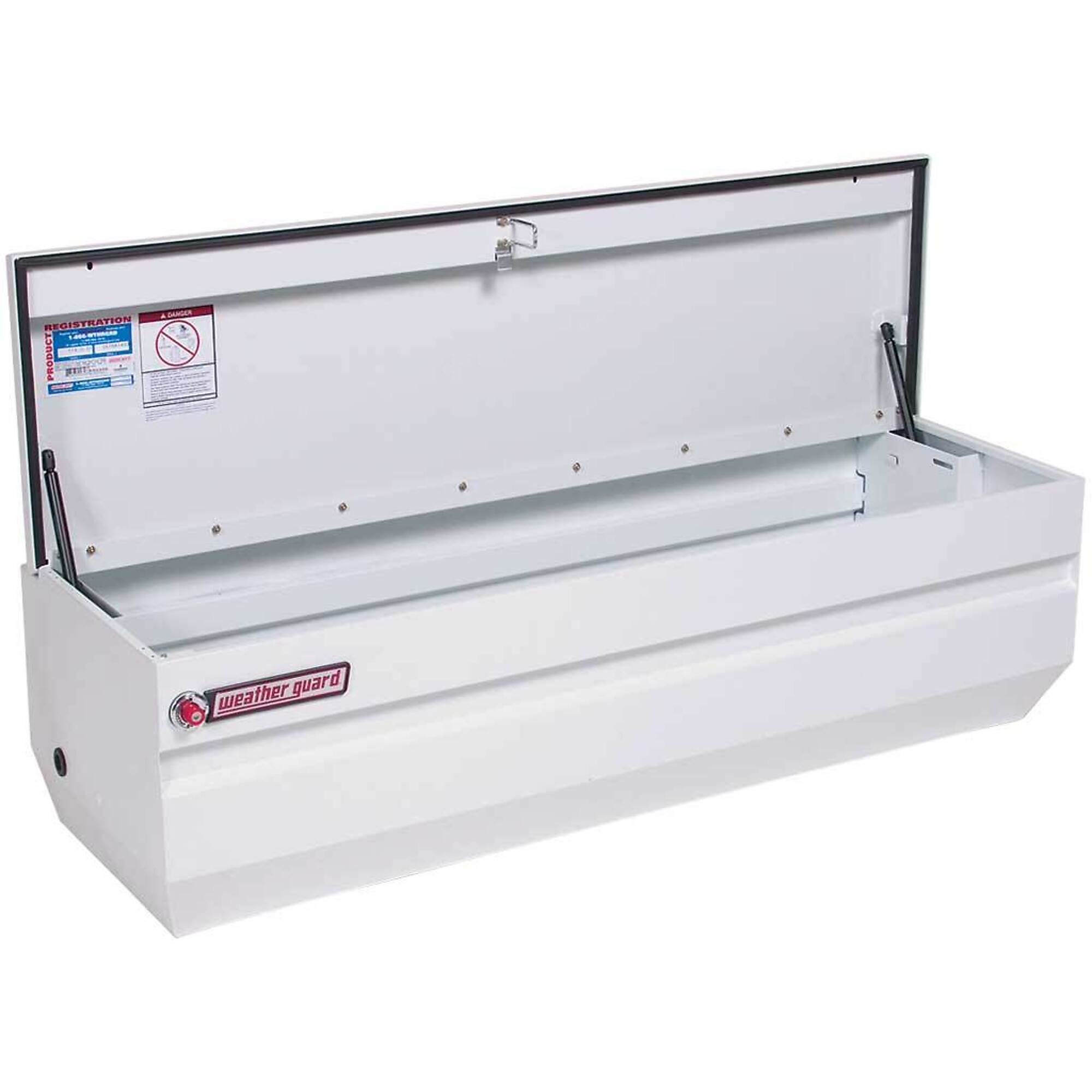 Weather Guard Steel All-Purpose Truck Toolbox Chest — 62in. x 20in. x 19in., 13.1 Cu. Ft., White, Model# 665-3-01